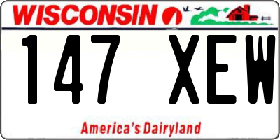 WI license plate 147XEW