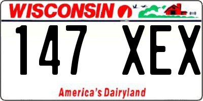 WI license plate 147XEX