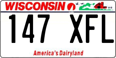 WI license plate 147XFL