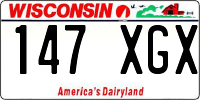 WI license plate 147XGX