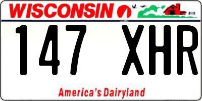 WI license plate 147XHR