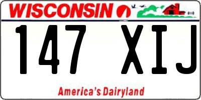 WI license plate 147XIJ