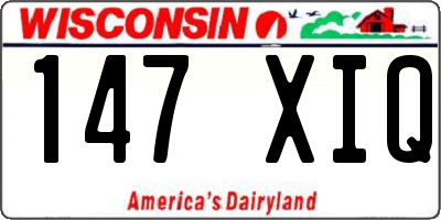 WI license plate 147XIQ