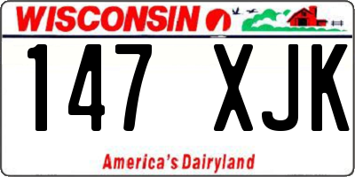 WI license plate 147XJK