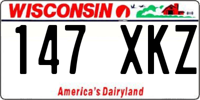 WI license plate 147XKZ