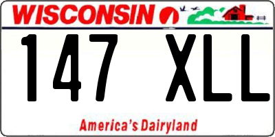 WI license plate 147XLL