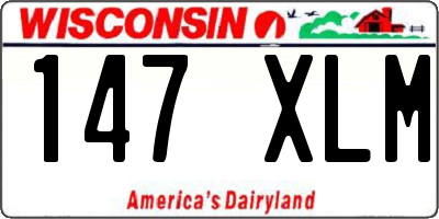 WI license plate 147XLM