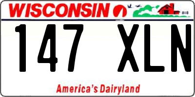 WI license plate 147XLN