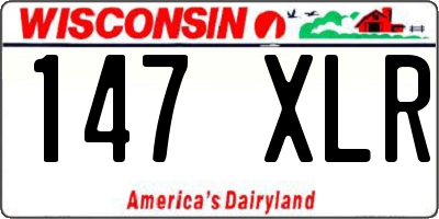 WI license plate 147XLR