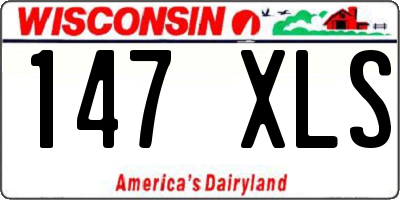 WI license plate 147XLS