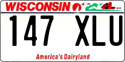 WI license plate 147XLU