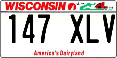 WI license plate 147XLV