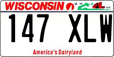 WI license plate 147XLW