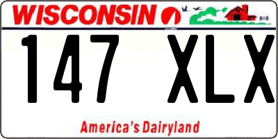 WI license plate 147XLX