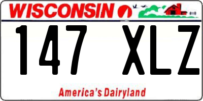 WI license plate 147XLZ