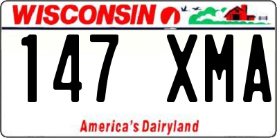 WI license plate 147XMA