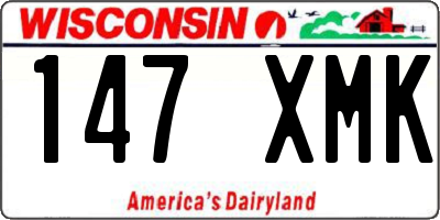 WI license plate 147XMK