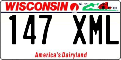 WI license plate 147XML