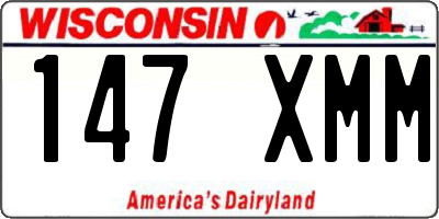 WI license plate 147XMM