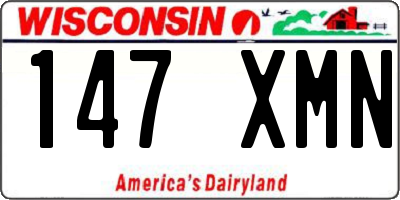 WI license plate 147XMN