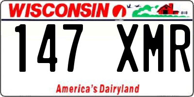 WI license plate 147XMR