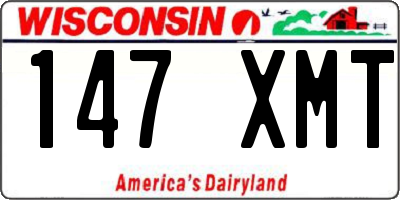 WI license plate 147XMT