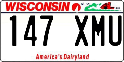 WI license plate 147XMU