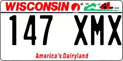 WI license plate 147XMX