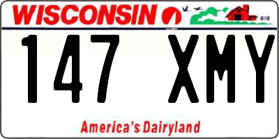 WI license plate 147XMY