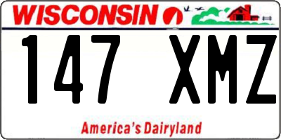 WI license plate 147XMZ