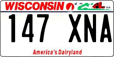 WI license plate 147XNA