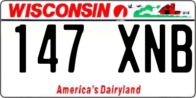 WI license plate 147XNB