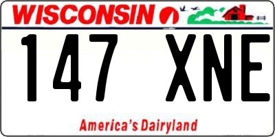 WI license plate 147XNE