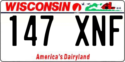 WI license plate 147XNF