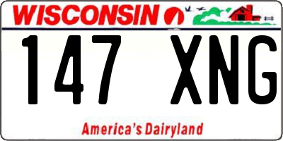 WI license plate 147XNG