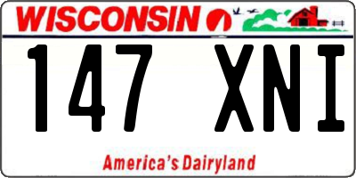 WI license plate 147XNI