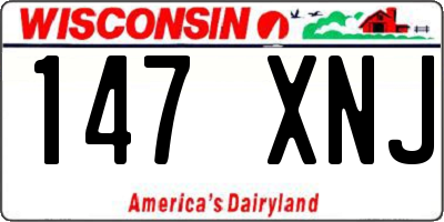 WI license plate 147XNJ