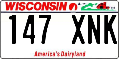 WI license plate 147XNK