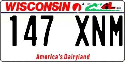 WI license plate 147XNM