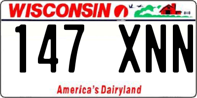 WI license plate 147XNN