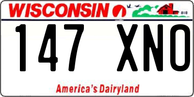 WI license plate 147XNO