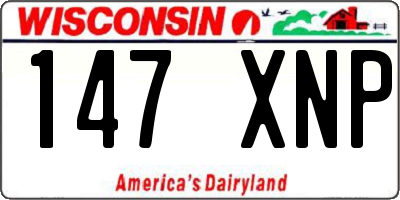 WI license plate 147XNP
