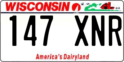 WI license plate 147XNR