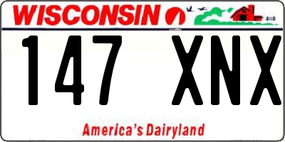 WI license plate 147XNX