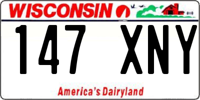 WI license plate 147XNY