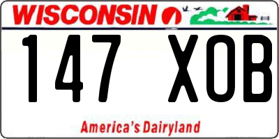 WI license plate 147XOB