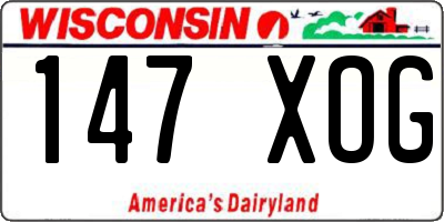 WI license plate 147XOG