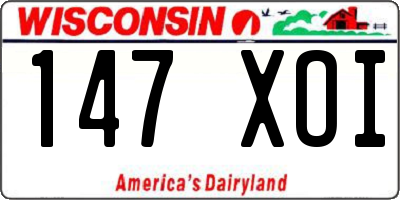 WI license plate 147XOI