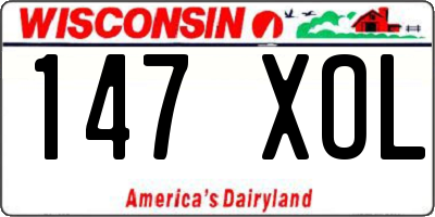 WI license plate 147XOL
