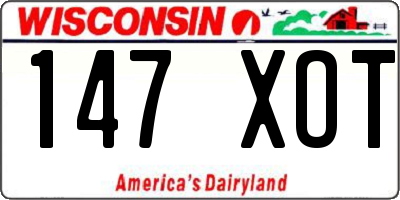 WI license plate 147XOT